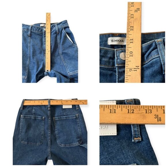 Simkhai Blue Damen Farbe Denim Cotton Jeans, Size 26, New with tag - Picture 15 of 16